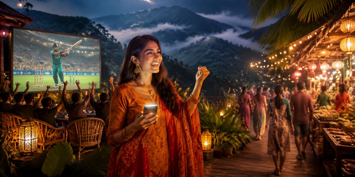 বান্দরবানের নাইট মার্কেটে ক্রিকেট বেটিং উপভোগ করছেন একজন ভক্ত