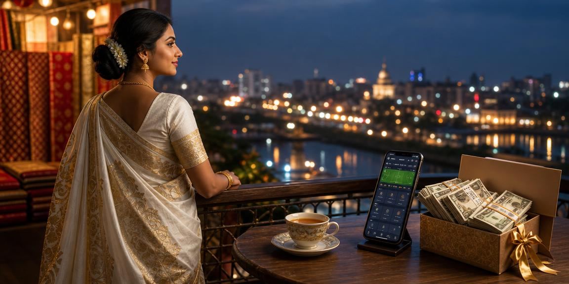 রাজশাহীতে মোবাইলে অনলাইন ক্যাসিনো বোনাস ব্যবহার করছেন একজন নারী ব্যবহারকারী